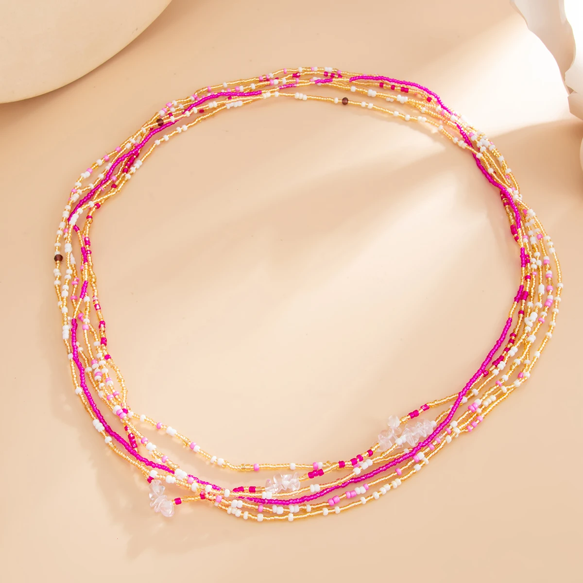 Ingemark 6 Pcs/Set Y2K Rice Beads Waist Belly Chain for Women Boho Summer Beach Sexy Simple Body Chain Charm Jewelry Accessories view 6