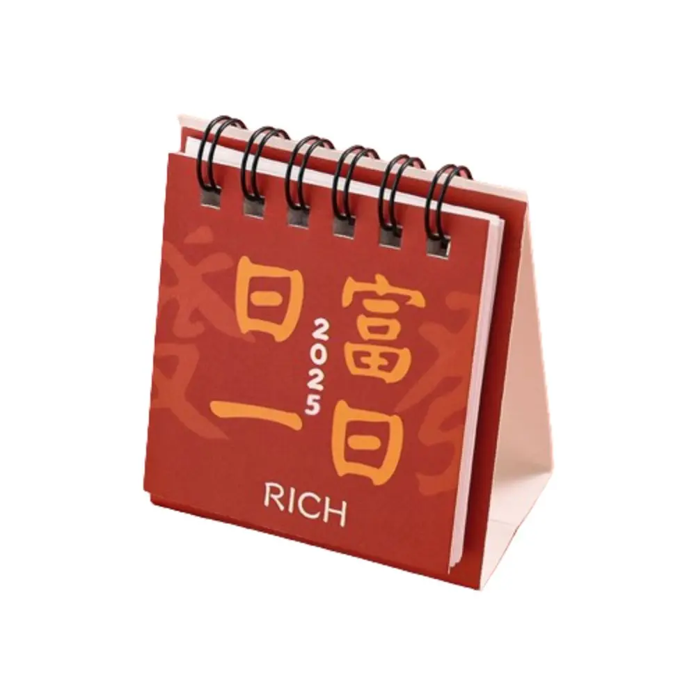 

Time Tool Creative 2024-2025 Calendar Thick Paper 18-Month Mini Desk Calendar Red To Do List Monthly Planner Office Supplies