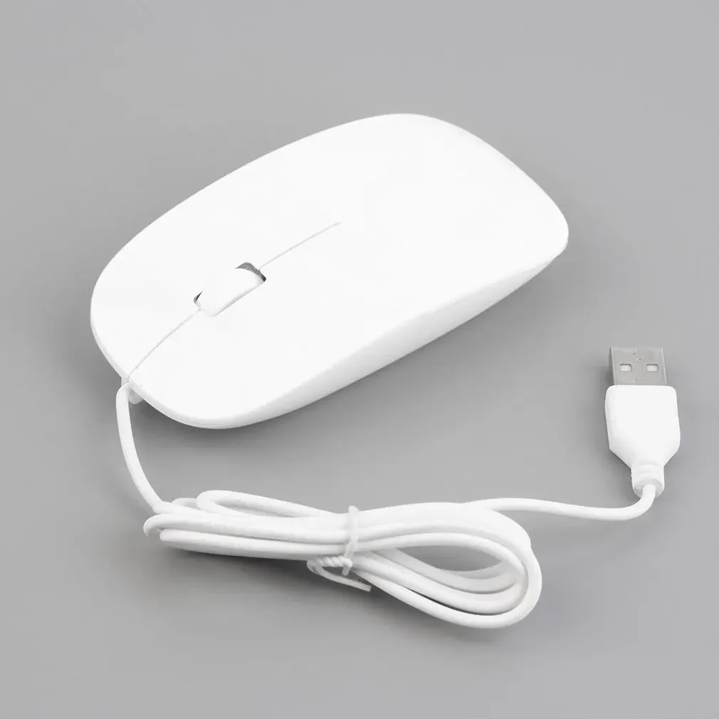 2.4GHz 3D 1200dpi Wired Optical Mouse Ultra Slim 4 Colors High Quality Mice USB