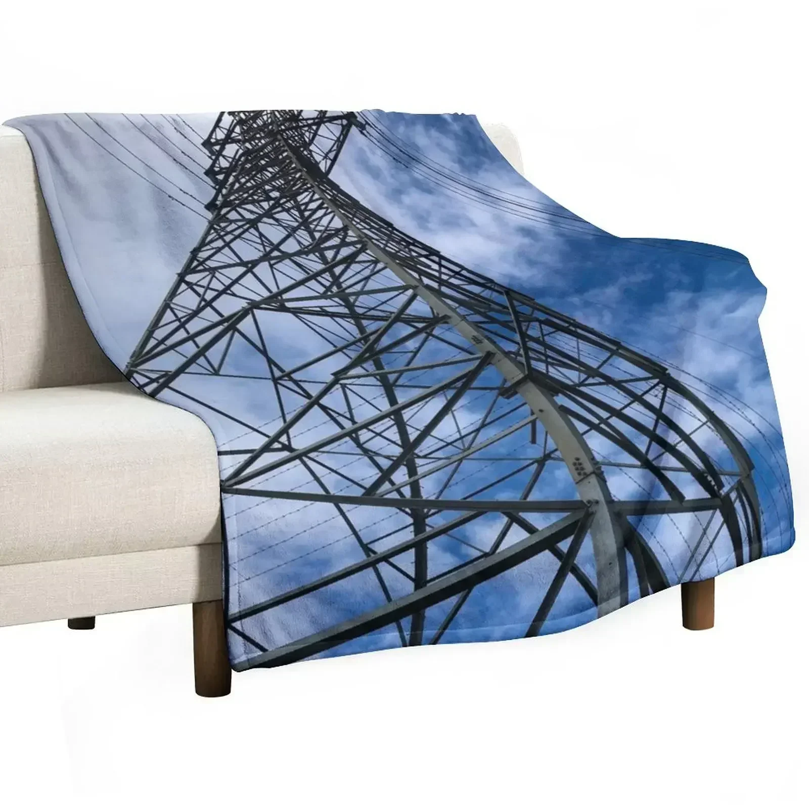 

Power Pylon Throw Blanket bed plaid Flannel Comforter Blankets