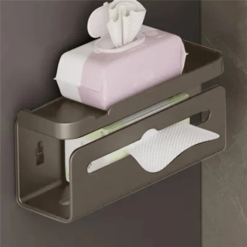 BAAG-حائط ورق التواليت تخزين الرف الأنسجة صندوق خالية من ثقب الحمام منديل النازع هاتف محمول المطبخ #5