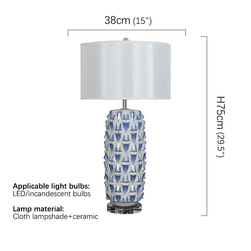 BELLE Contemporary CeramicTable Lamp Creativity Living Room Bedroom Study Hotel Homestay engineering Desk Light