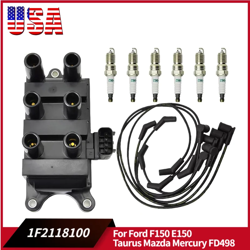 

Катушка зажигания, свеча зажигания и провода для Ford F150 E150 Taurus, для Mazda Mercury FD498 1F2118100