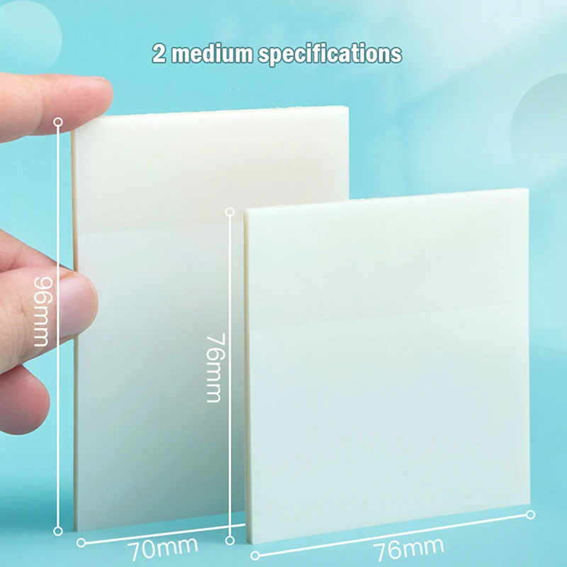 Criativa Transparente PET Memo Pad, Postou-Sticky Notes Planner, Bloco de notas adesivo, Material Escolar, Papelaria Kawaii, 50 Folhas