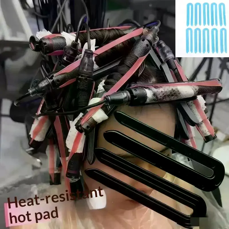 10pcs U-shape Hair Perm Insulation Clips Multipurpose Strong Hold Heat Resistance Hair Volume Clips For Salon Home Styling Tools