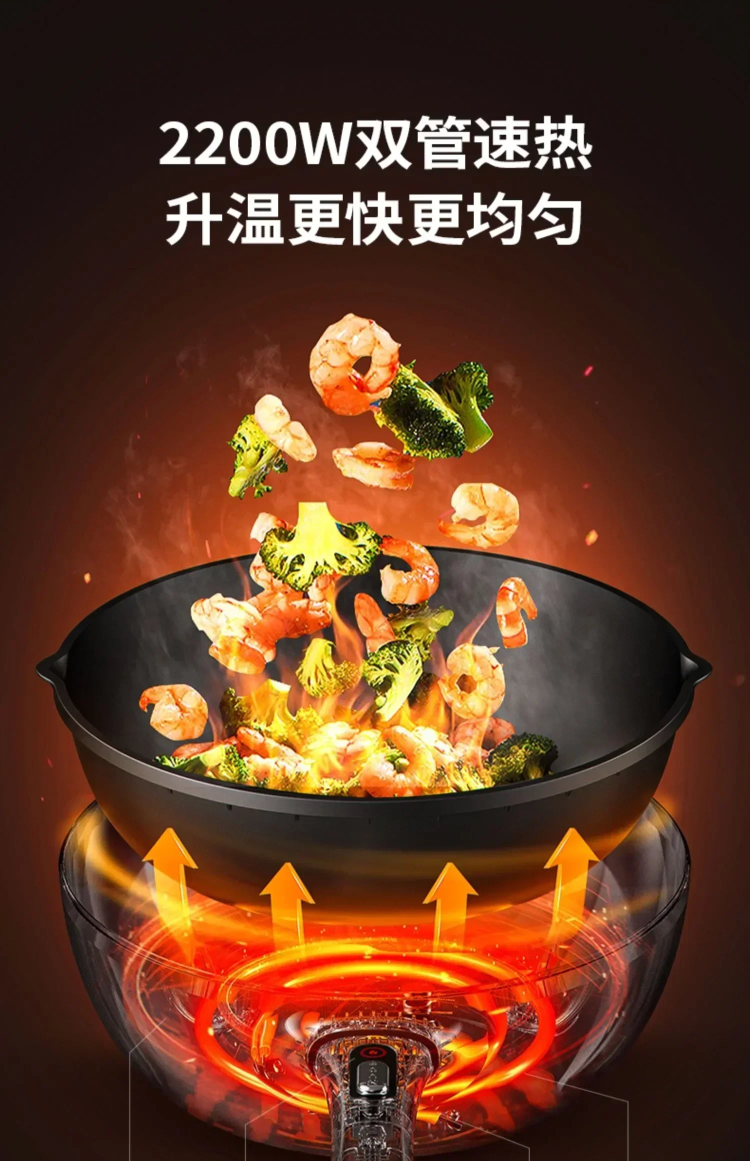 새로운 전기 프라이팬 다기능 전기 냄비 튀김 가정용, 김이 나고 요리하는 모든 기능을 하나의 전기 냄비에 담았습니다.