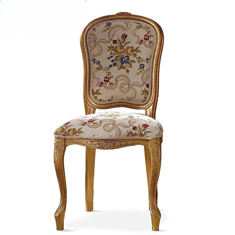 Chair Solid Wood Hand Carved Painted Computer Household Writing Desk French Study Furniture