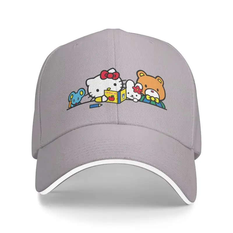 Personalized Hello Kitty Cat Book Baseball Cap for Men Women Adjustable Dad Hat Sports