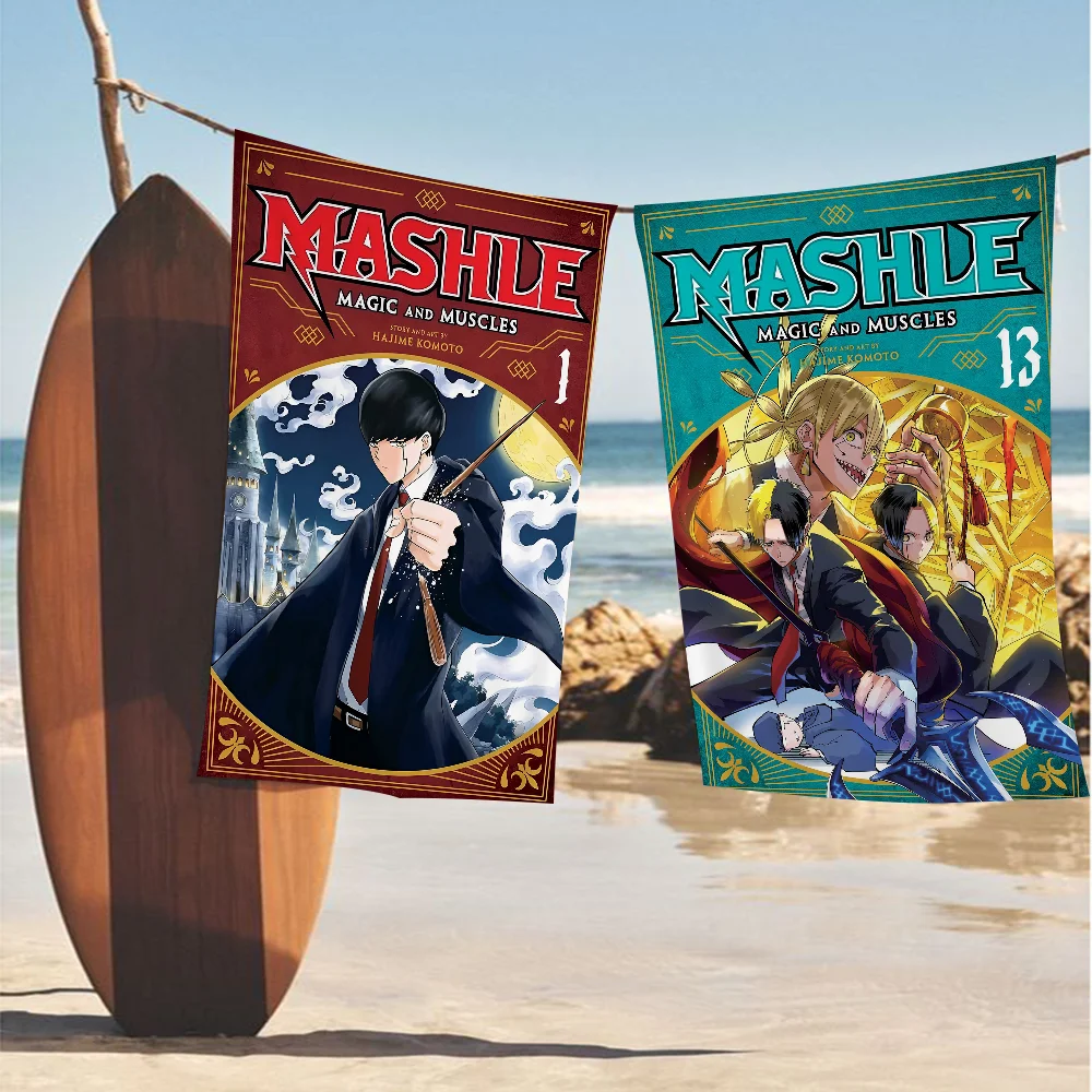 Mashle Magic And Muscles Microfiber Blanket Quick Drying Beach Towels Oversized Printing Super Absorbent Pool Towel Blanket