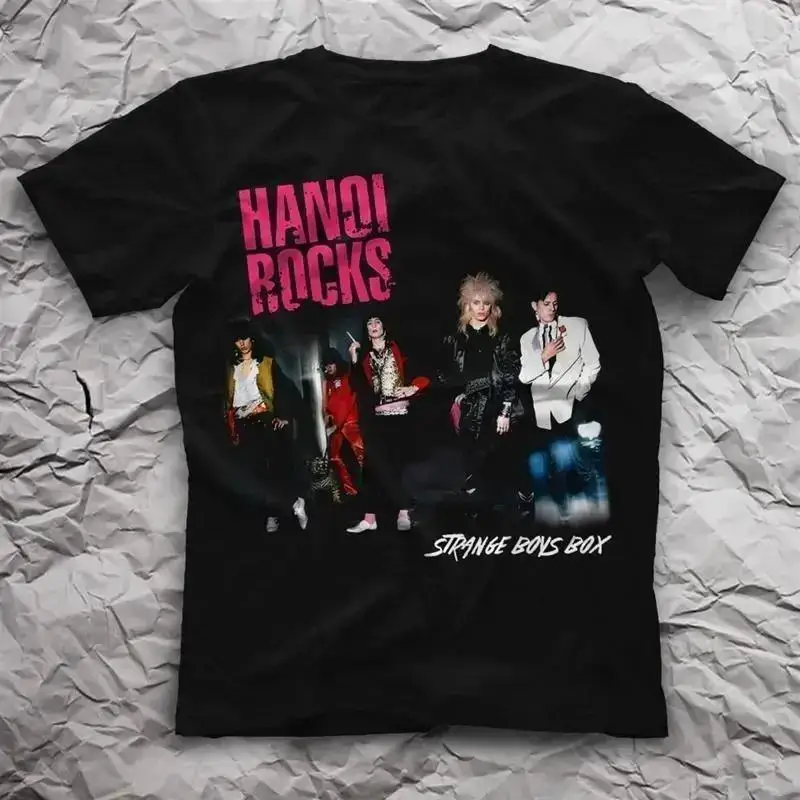 Vintage HANOI ROCKS Strange Boys Box Heavy Cotton Black S 234XL T Shirt SE154