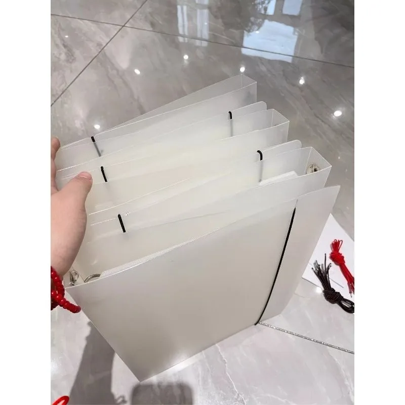 A5/A6A/A7 Transparent Loose Leaf Binder Notebook Cover Zipper Bag Note Book Journal Planner Accessories Stationery Supplies
