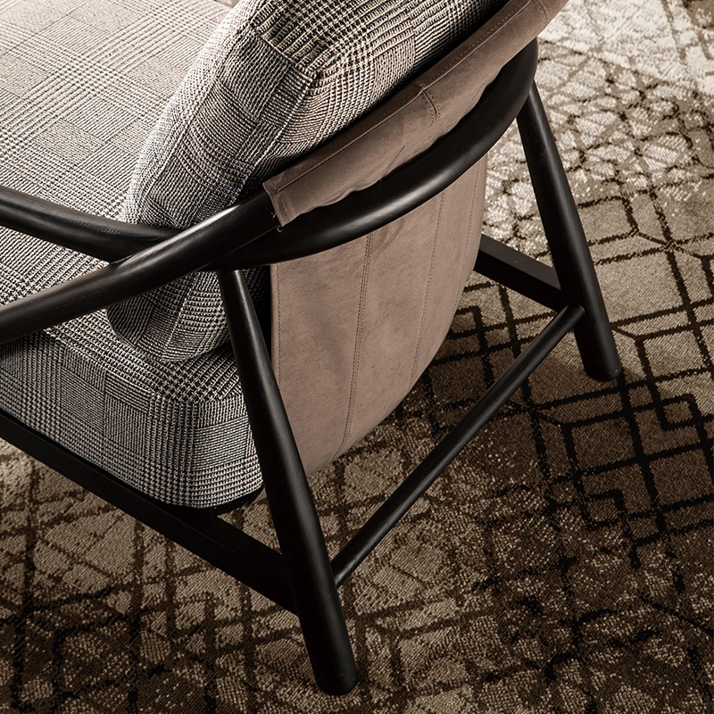 

Скандинавский минималистичный диван-кресло для одного человека, маленькая квартира, современная бытовая ткань для отдыха, дизайнерский легкий роскошный подлокотник.