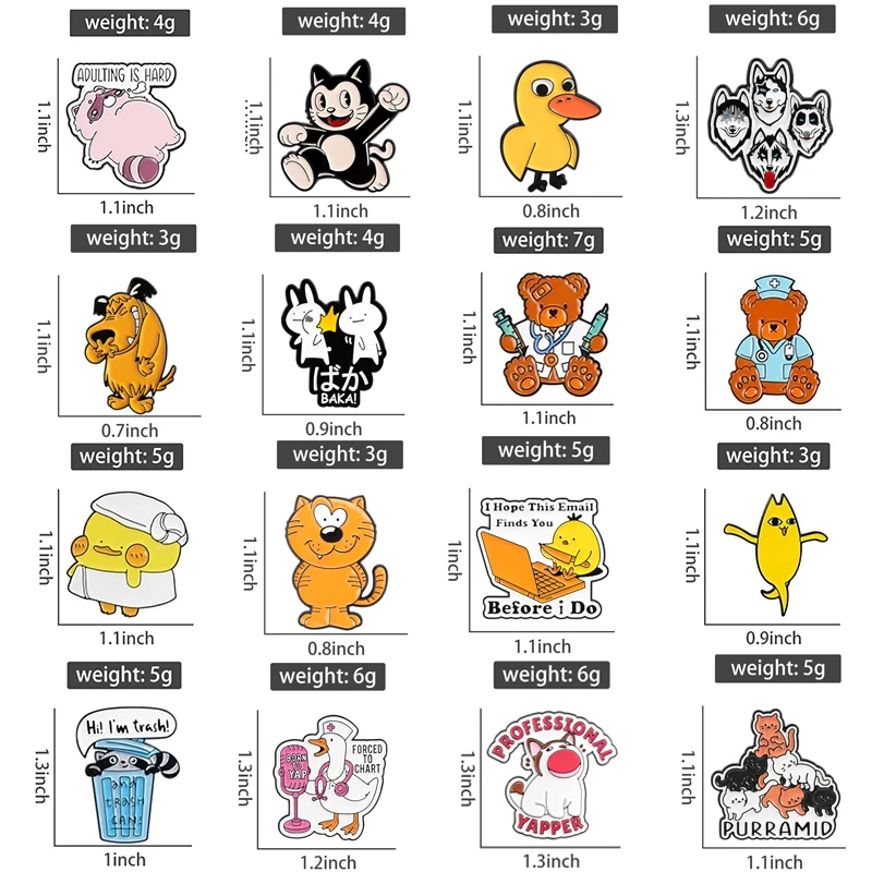 Забавные-анимационные-эмалевые-значки-милые-аниме-персонажи-собака-кошка-утка-доктор-медведь-броши-значки-для-одежды-украшения-подарки-для-друзей