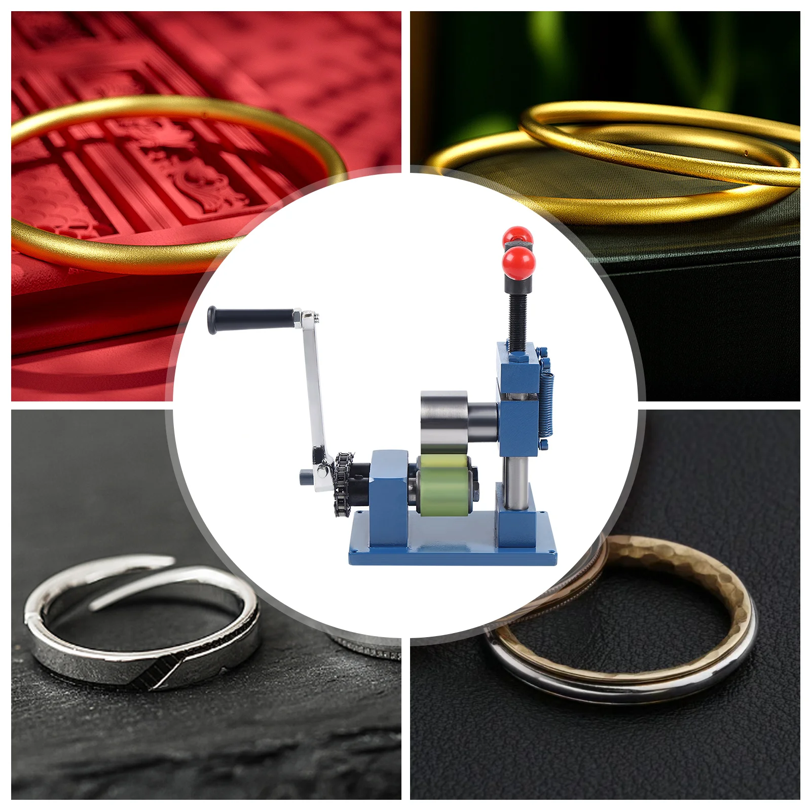 

Jewelry Bending Machine Ring and Bracelet Press Bending Machine Dual Ring & Bracelet Pres, Manual Control for Crafting