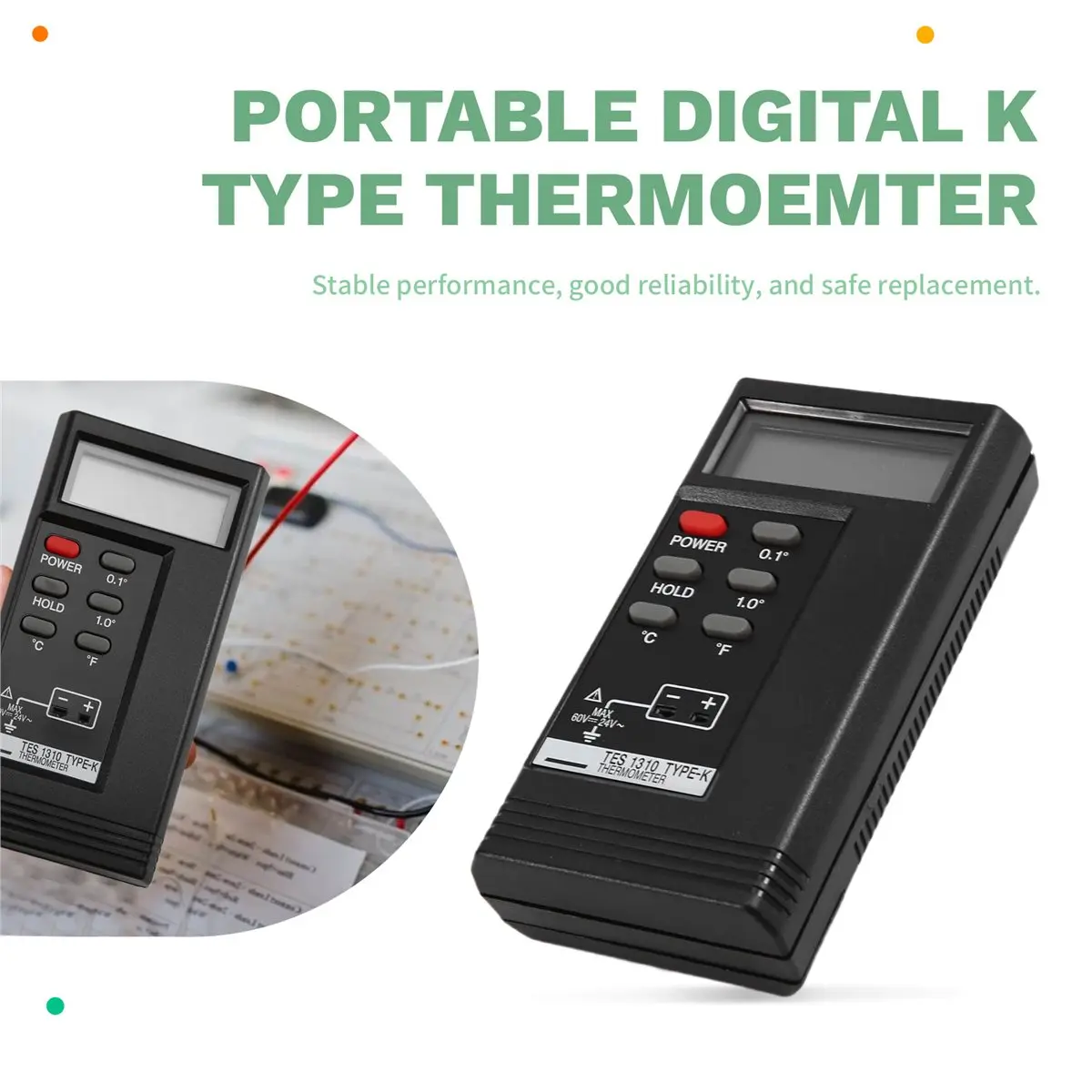 DT81 TES-1310 Digital Thermocouple Temperature Thermometer Portable Digital K Type Thermoemter Digital K Type Thermoemter