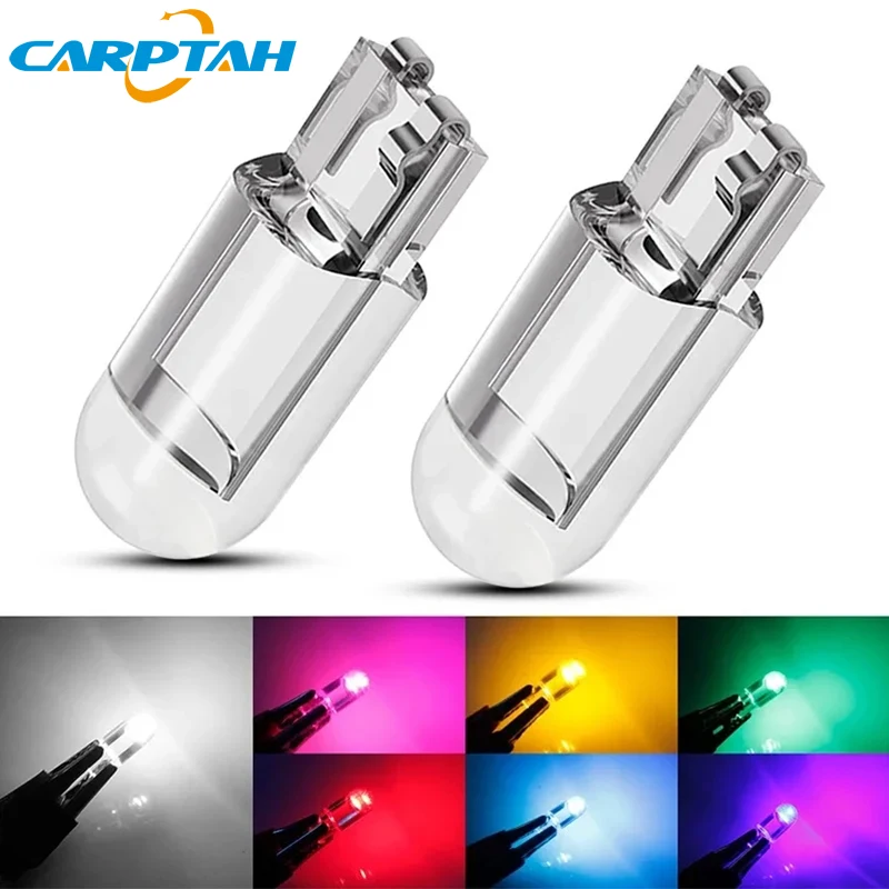LED 12V W5W T10 WY5W COB Glass Interior Parts Bulbs Auto License Plate Lamp Dome Read Light Width Clearance Turn Signal Lights