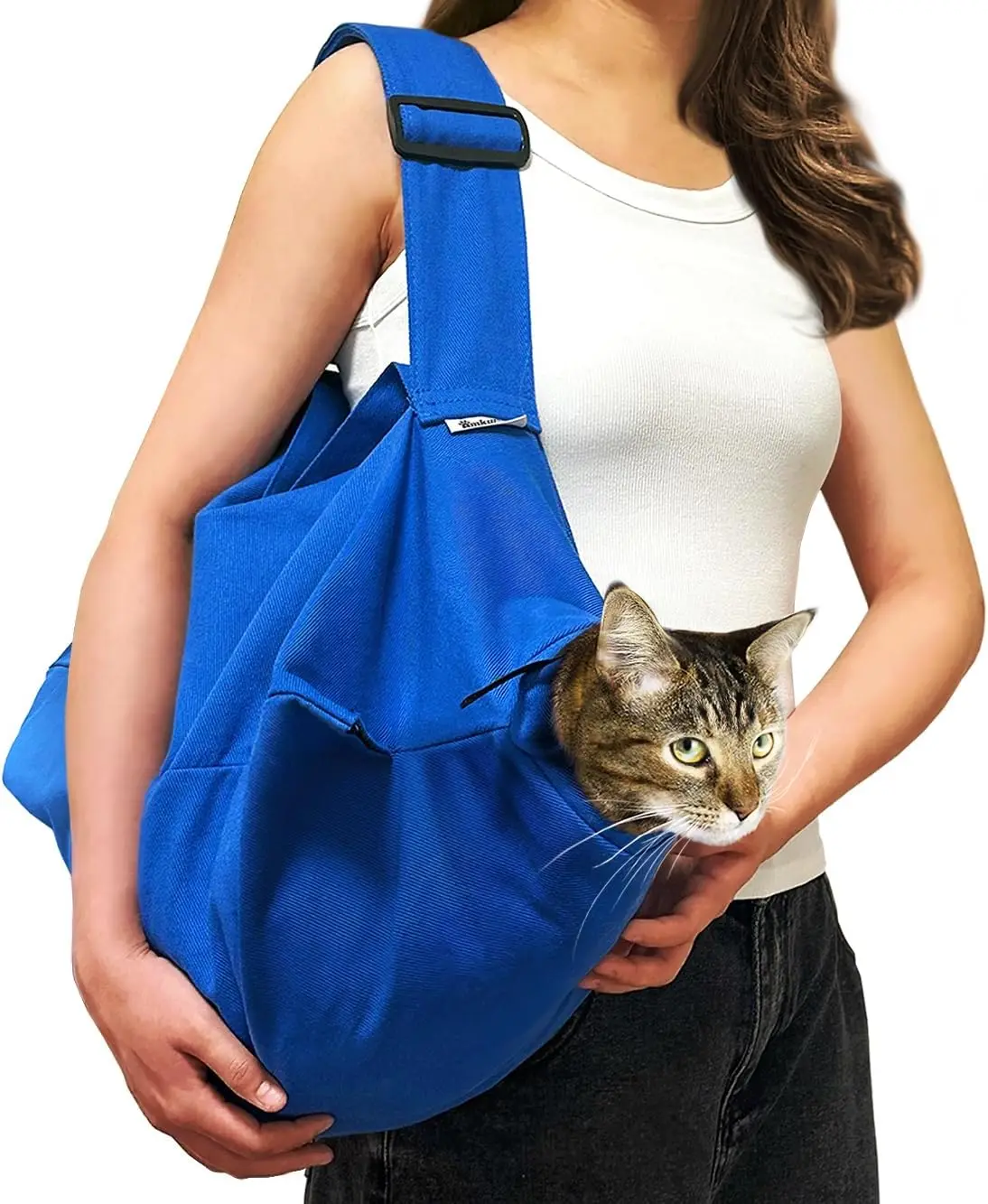 

Cat Carrier Pouch, Bonding Care & Stress-Free Calm, Soft Cat Carrier Bag for Adult Cats 10–20 lbs, Restraint Bag for Vet