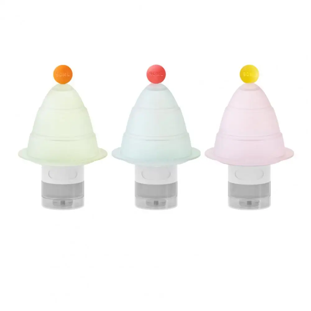 Portable Refillable Bottle Travel-sized Silicone Toiletries Bottles Set for Facial Cream Lotion Sunscreen Leak for On-the-go