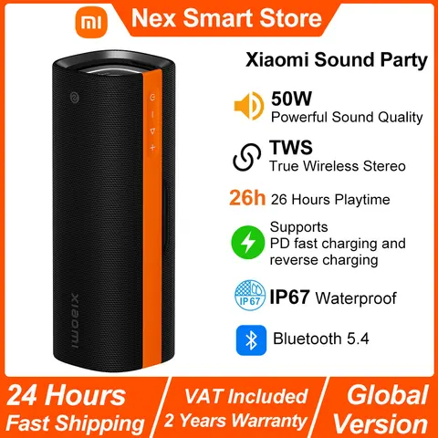 Xiaomi Sound Party, alto-falante Bluetooth portátil de 50 W, modo Harman AudioEFX TWS 26h de reprodução, alto-falante sem fio de conectividade inteligente