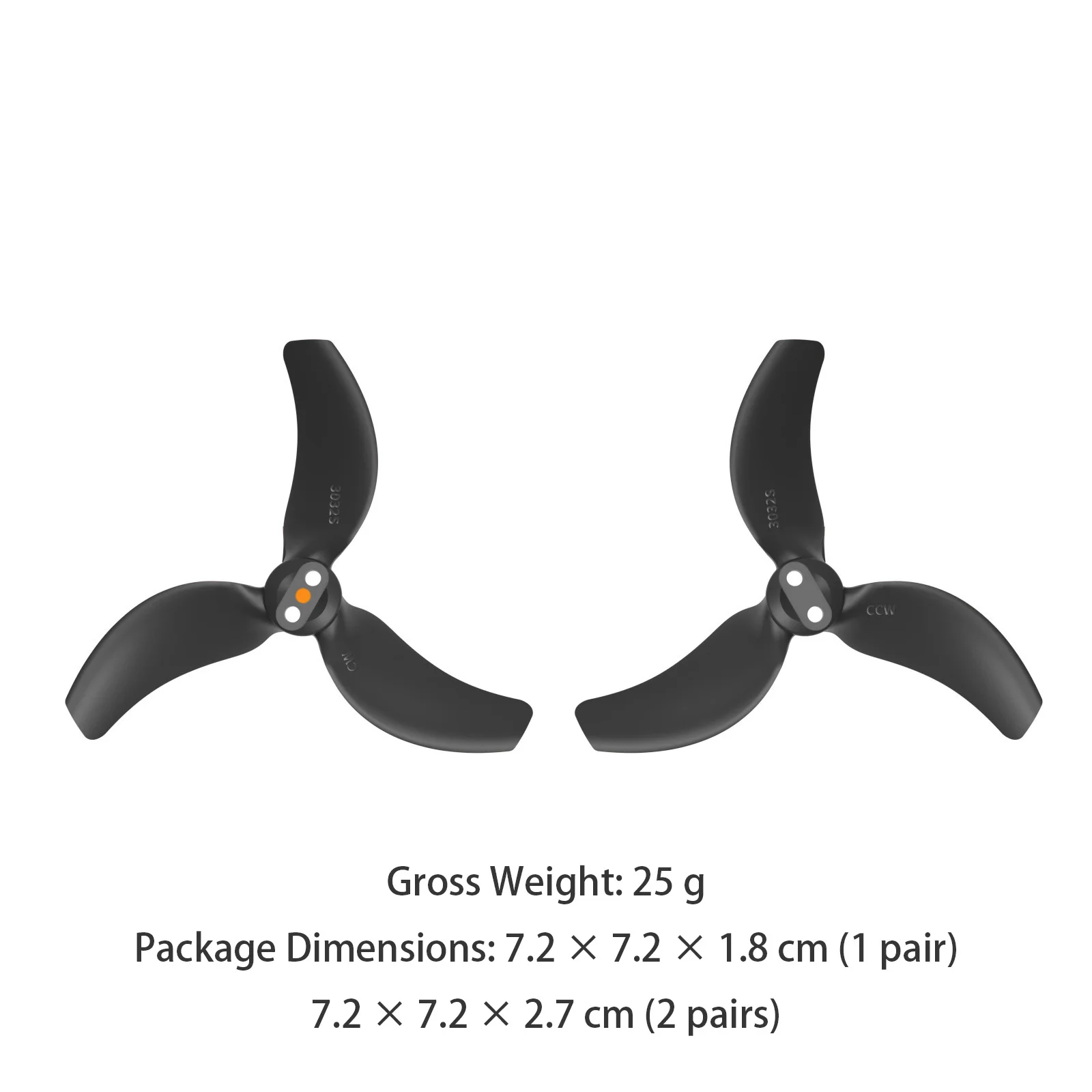 ZuruKin 4pcs Propeller Set for DJI AVATA 2 3032 3-Blade Props for Drone Black/Red/Orange/Blue Replacement PC Material with Screw