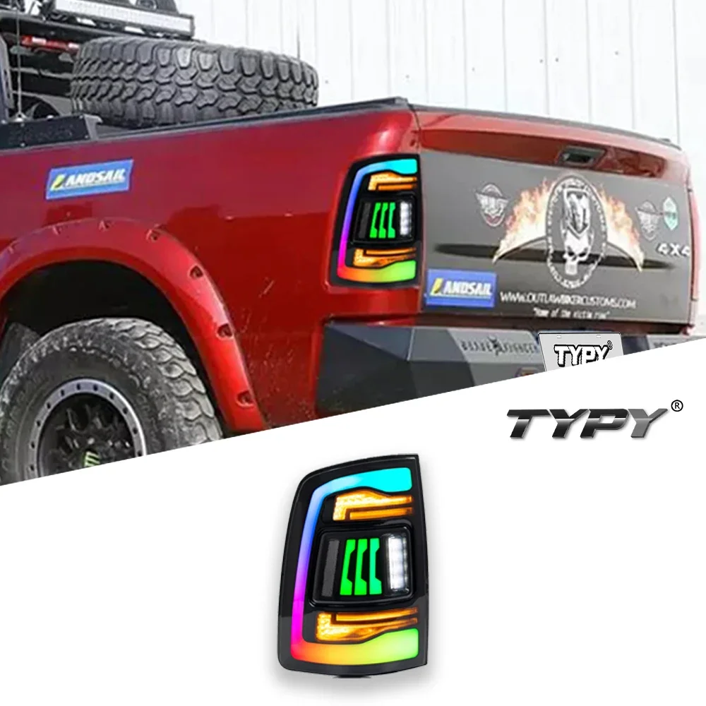 Car Tail Lamp For Dodge Ram 1500 2500 RGB 2009-2018 Upgrade Modified to New Dynamic Turn Signal Car LED Taillight Assembly