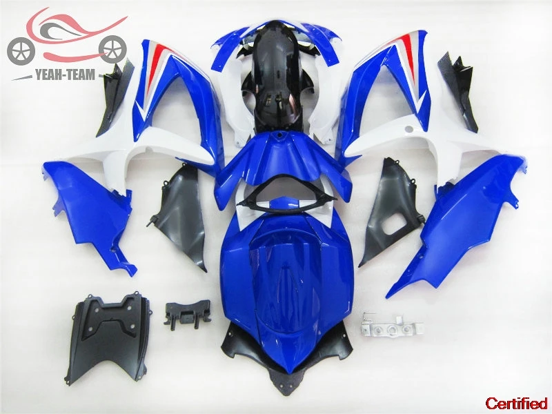 New fairing kit for Suzuki K8 GSXR600 2008 2009 2010 white blue black motorcycle Chinese farings set GSXR 750 08-10