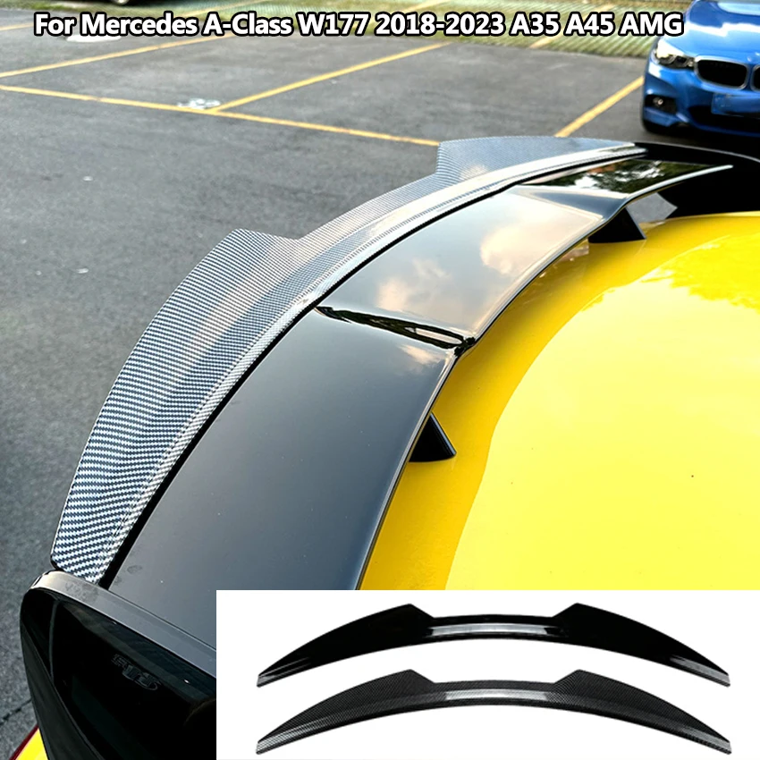 

Car Tail Wings Fixed Wind Spoiler Rear Wing Auto Fixed Wind Wing Carbon Fiber For Mercedes A-Class W177 2018-2023 A35 A45 AMG