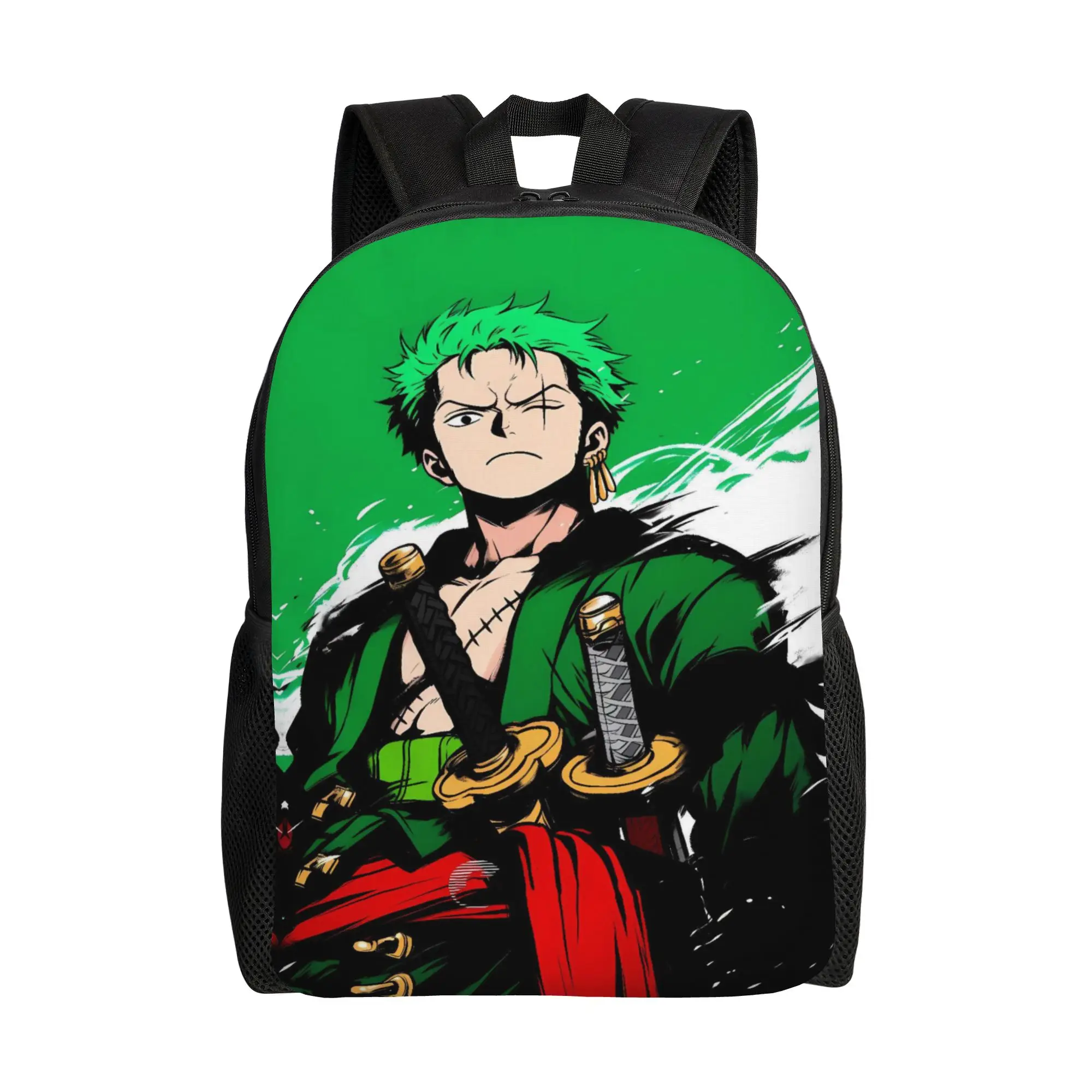 Zoro Battle Anime Backpack Ones Pieces Boy Girl Polyester University Backpacks Durable Modern School Bags Rucksack
