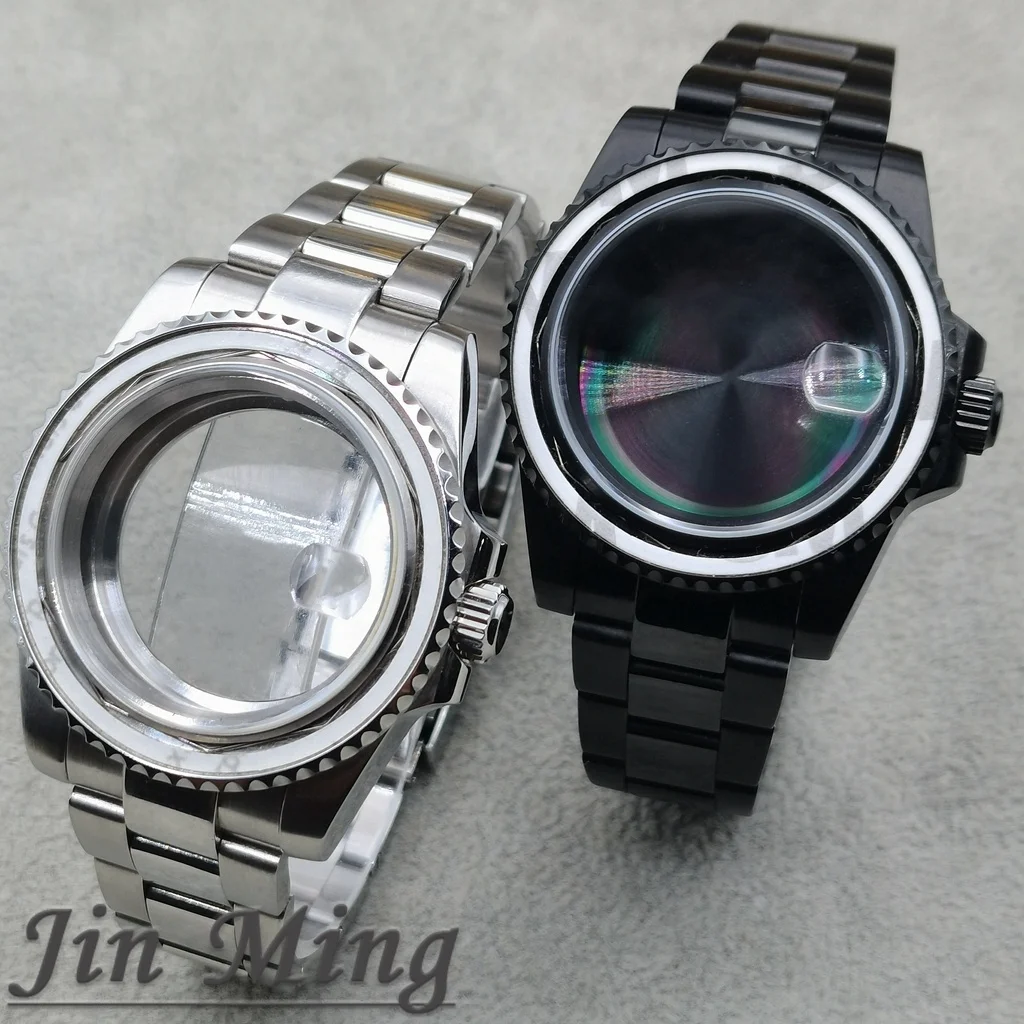 40mm Diver Watch Case Sub GMT Mod Compatible with NH34 NH35 NH36 NH73 NH38 NH39 ETA2824 PT5000 Featuring 904L Bracelet And Sapph
