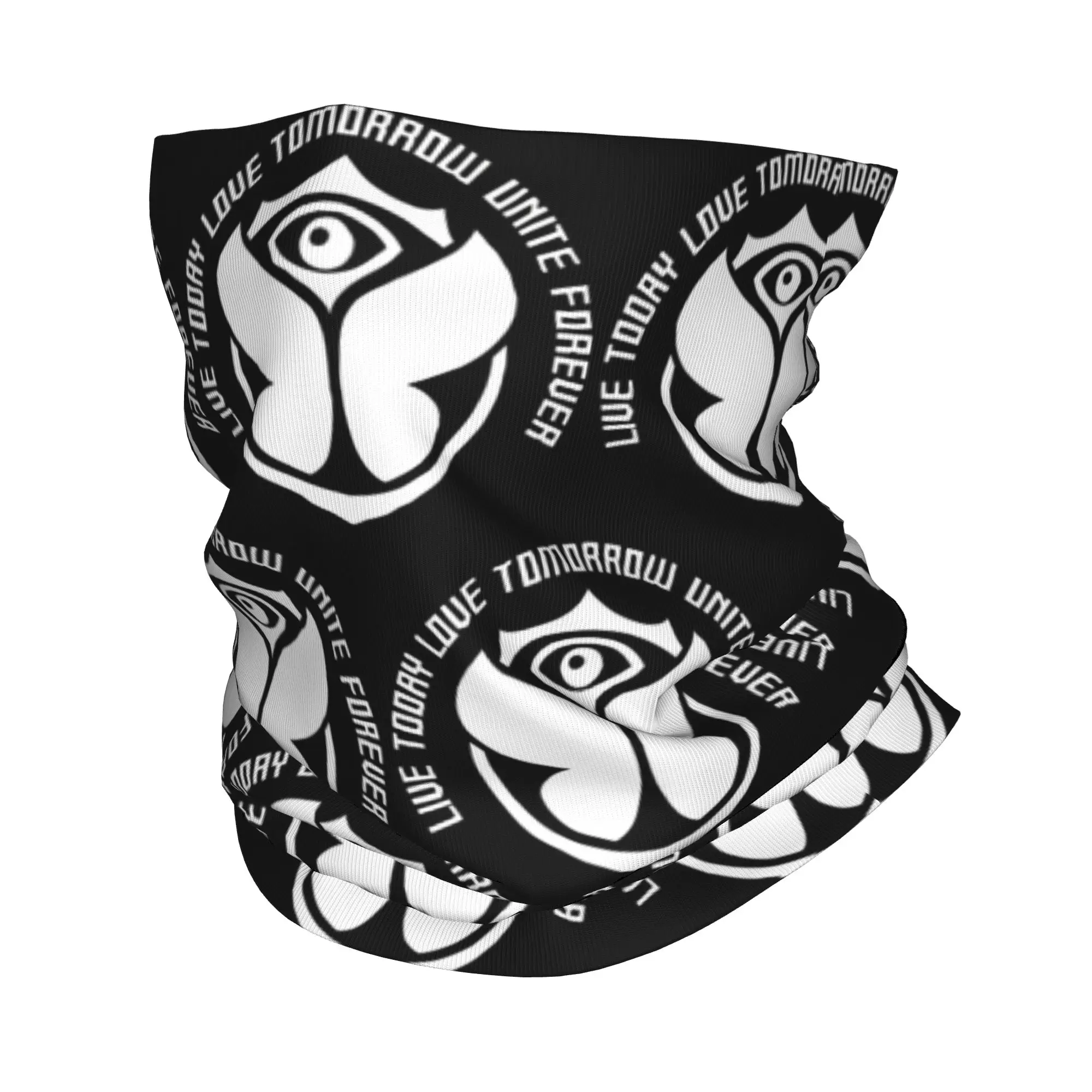 

Custom Tomorrowland Festival Bandana Neck Warmer Men Women Winter Hiking Ski Scarf Gaiter Punk Face Cover