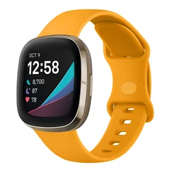 Correa de silicona para Fitbit Versa 3 Versa 4, pulsera de reloj inteligente, accesorios para Fitbit Sense/Sense 2