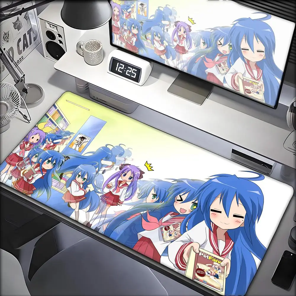 

Lucky Star Anime pad electronic sports kawaii accessories HD Print Computer Lock edges Large game accessories Rubber Mouse Pad