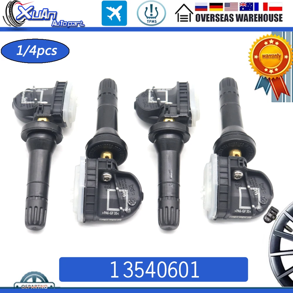 

1/4pcs TPMS Tire Pressure Sensor 315MHz 13540601 13598772 For Cadillac ATS CTS Chevrolet Equinox Silverado GMC Sierra 2016-2024