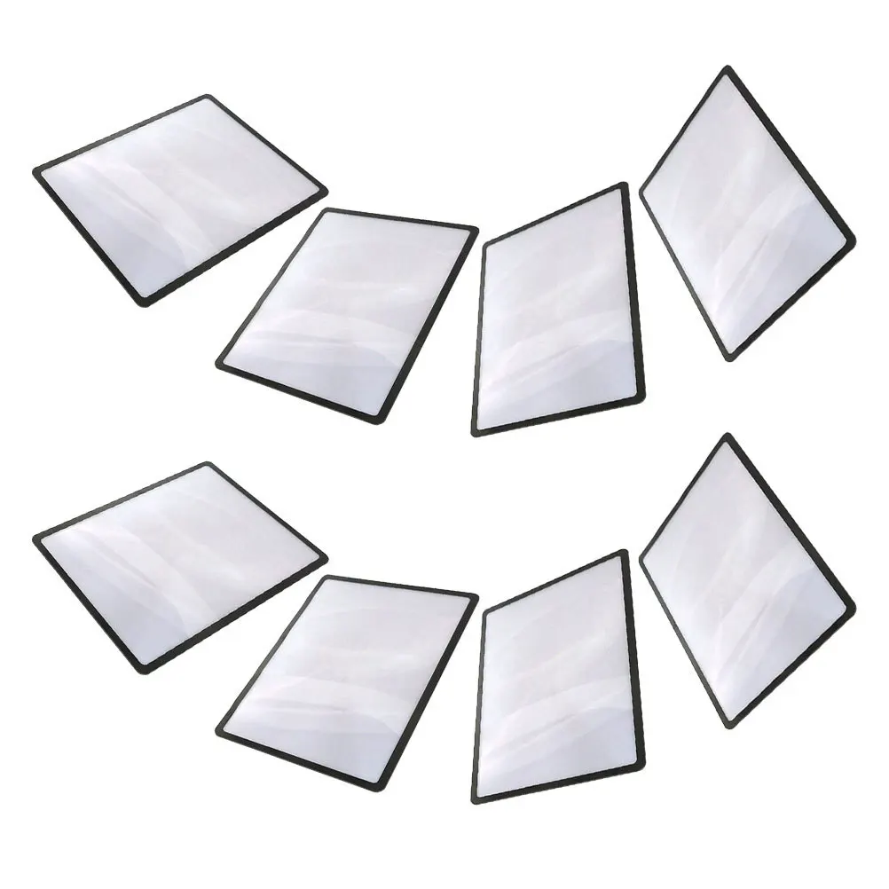 

8Pcs Portable Handheld Magnifier 3X Transparent PVC Lens Reading Books Maps Kids Seniors Exploration Tool Fresnel Lens