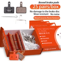 25 pares de pastillas de freno de disco de bicicleta MTB, pastillas de freno hidráulicas de resina/Metal/cerámica para bicicleta de carretera universales para Shimano SRAM AVID ZOOM B01S