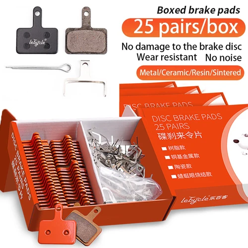 25 pares de pastillas de freno de disco de bicicleta MTB, pastillas de freno hidráulicas de resina/Metal/cerámica para bicicleta de carretera universales para Shimano SRAM AVID ZOOM B01S