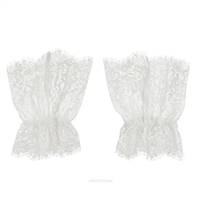 X5XA 1 Pair Anime Styles Lace Hand Sleeves Elegant Bows Detail for Cosplay Costumes