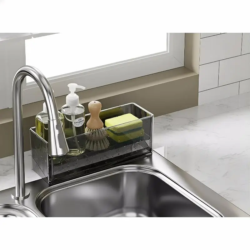 Multifunctional Sink Drain Rack Self Draining Rack Dish Brush Storage And Organization Rack