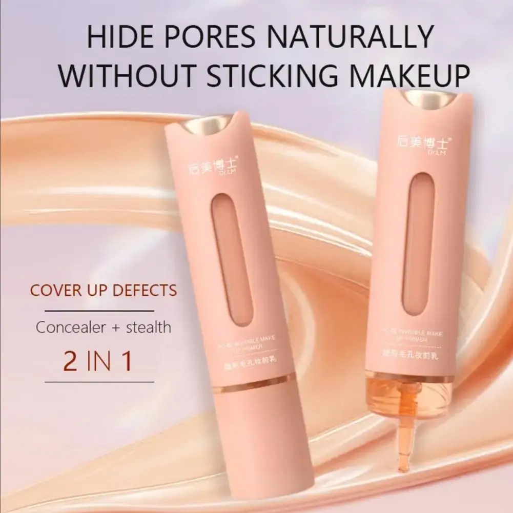 Onzichtbare Porie Gezicht Primer Hydraterende Make-Up Basis Fijne Toon Helderder Cosmetica Lijnen Huid Primer Foundation P5b2