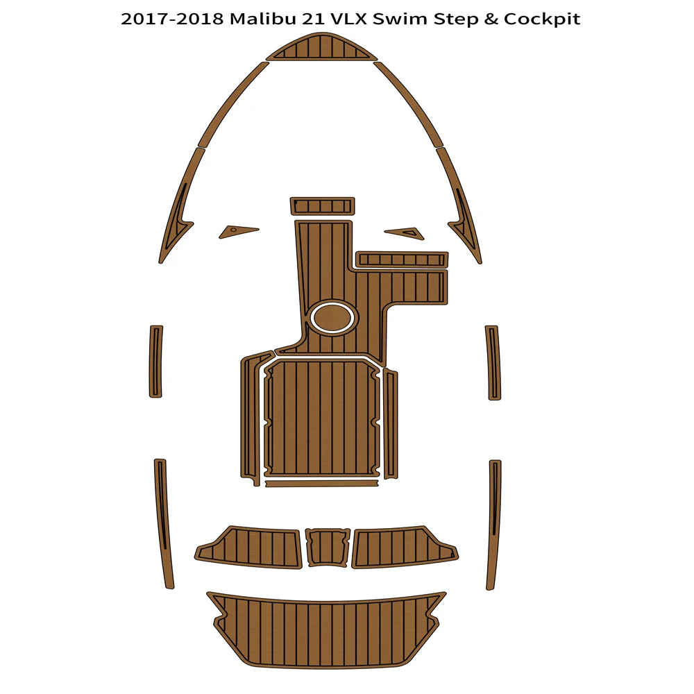 

2017-2018 Malibu 21 VLX Swim Platform Cockpit Pad Boat EVA Foam Teak Deck Floor