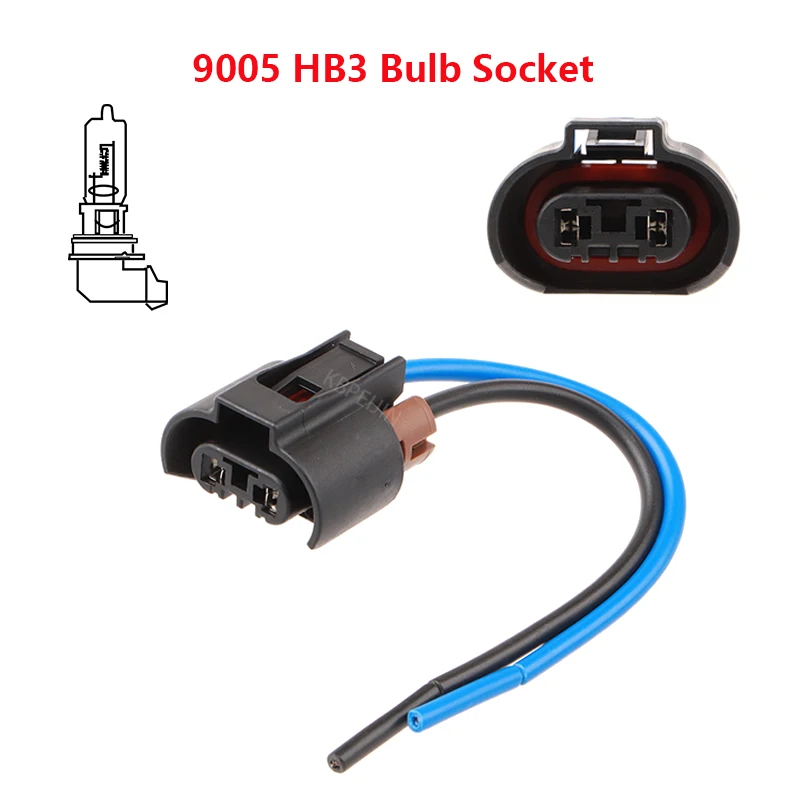 2x For Toyota Camry Corolla Daytime Running Light Socket HB3 9005 Bulb Holder Adapter Connector Accessories