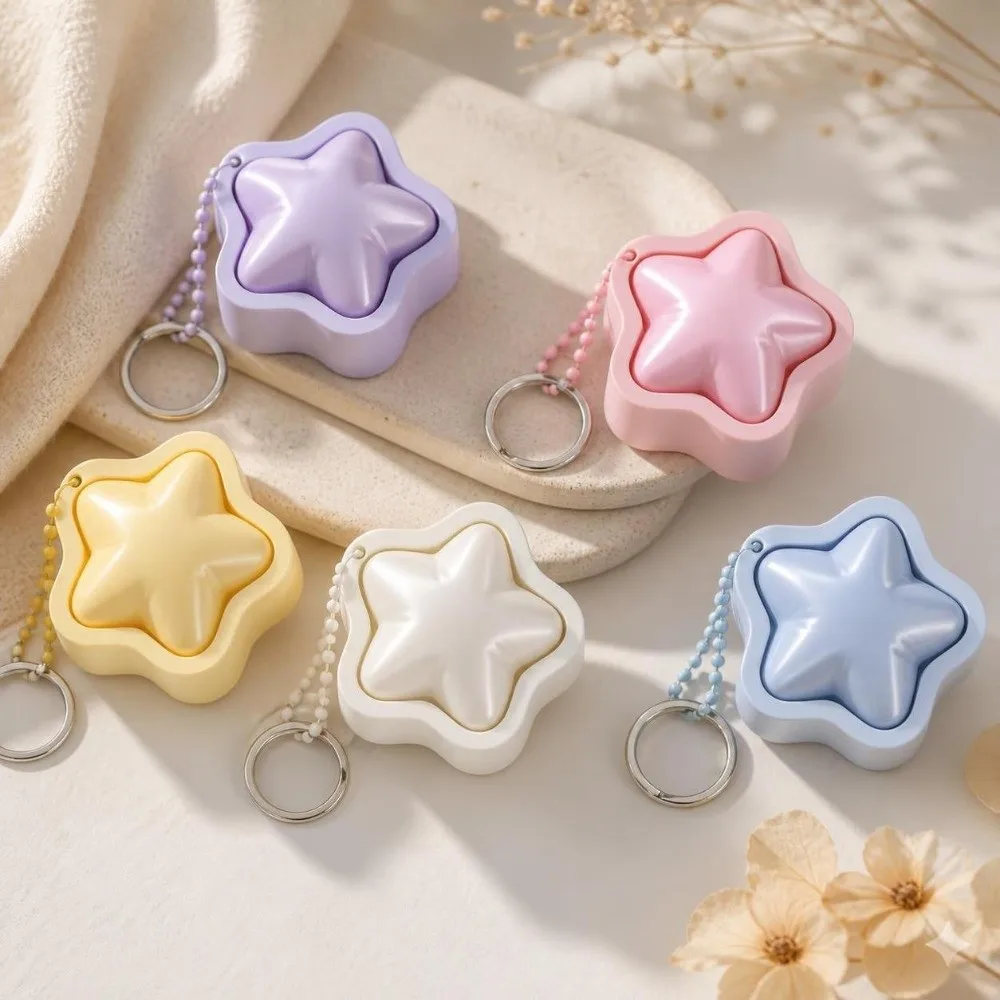 Creative Clicker Key Chain Butterfly Flower Star Sun Simulated Food Pendant 3D Printed Colorful Funny Fidget Keychain Key Decor