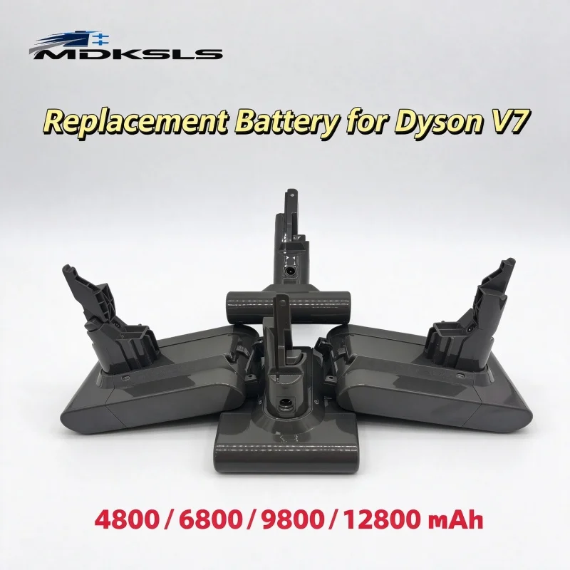 MDKSLS2026  For Dyson V7 SV11 Battery 4800-12800mAh ,Replacement Handheld Vacuum Cleaner Battery,providing strong battery power.
