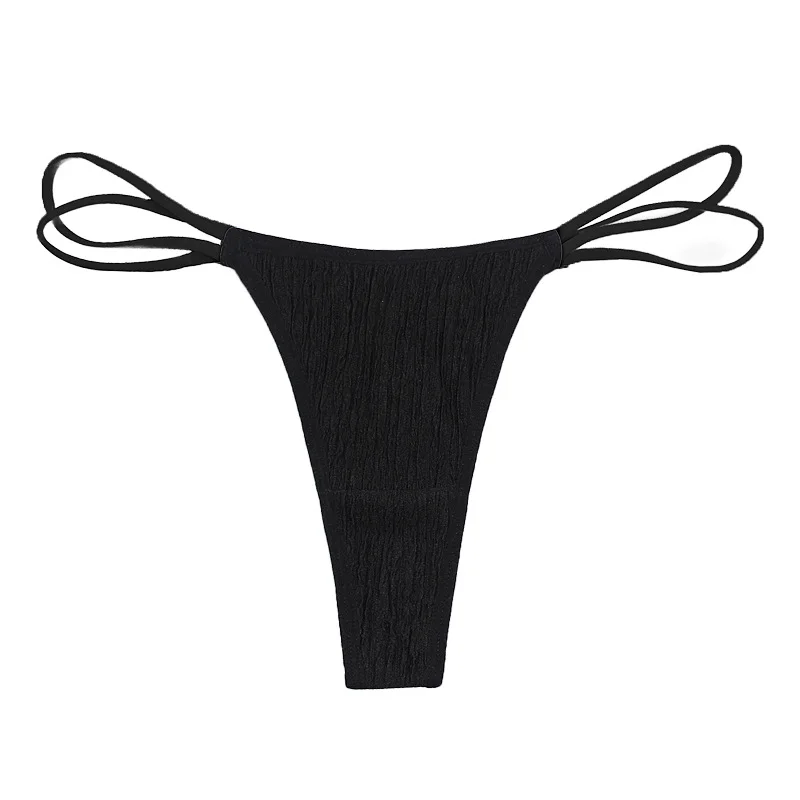 Double Panties Women Thin Ribbon Solid Color Thong Pants for Women One Thread Comfortable and Seamless Underwear for Sexy Women