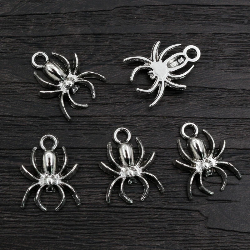 17x14mm 20 sztuk brąz złoto Antique Silver Plated czarny pająk ręcznie robiony wisiorek: DIY dla bransoletka naszyjnik — zdjęcie 7