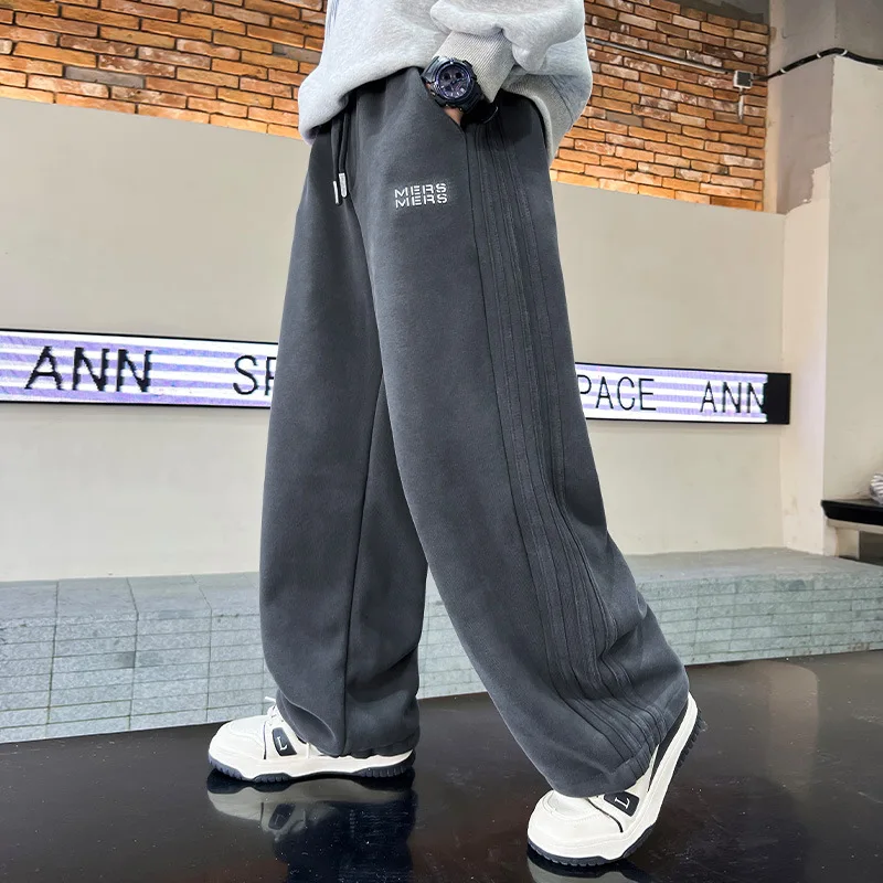Spring Autumn Boys Sport Pants Casual Long Trousers Korean Style Cotton Polyester Blend Comfortable Soft Hand Feeling for Child