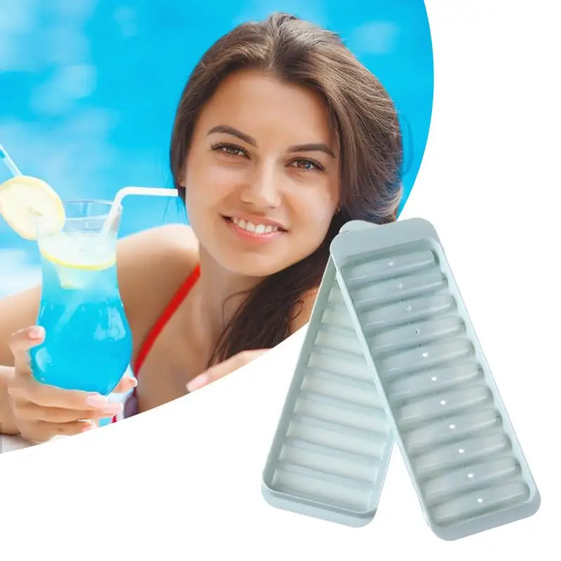 قالب صينية الجليد C ube مع غطاء صانع الثلج 11-مكعب سهل الإصدار I ce مكعب قوالب الصيف المطبخ بار لتقوم بها بنفسك أدوات صانع المشروبات المثلجة