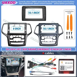 9 Inch For JEEP Grand Cherokee 2014-2017 Car Radio Stereo GPS MP5 Android Player 2 Din Head Unit Fascias Panel Frame cable video