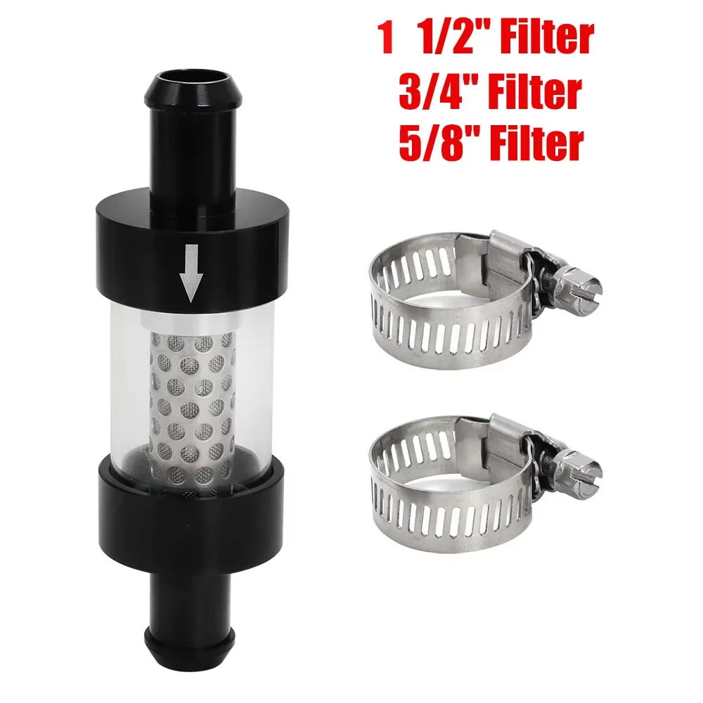 Araç Soğutma Suyu Filtresi Siyah Hat İçi Soğutma Suyu Filtresi 1 1/2 \