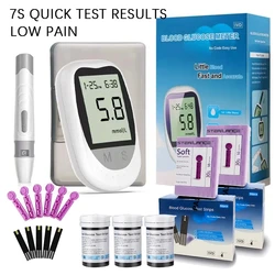 Blutzucker messgerät medizinische Glukose teststreifen Lanzetten Geräte Glu kometer Kit Diabetiker Diabetes digital offiziell-Website